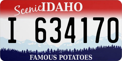 ID license plate I634170
