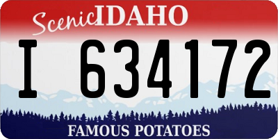 ID license plate I634172