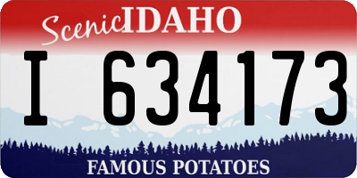 ID license plate I634173