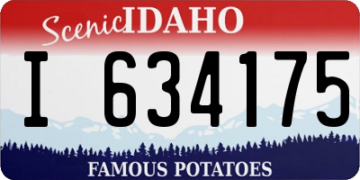 ID license plate I634175