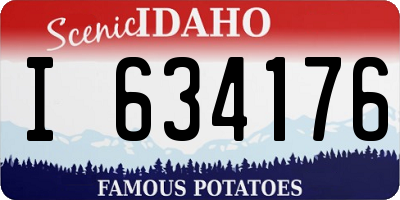 ID license plate I634176