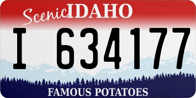 ID license plate I634177