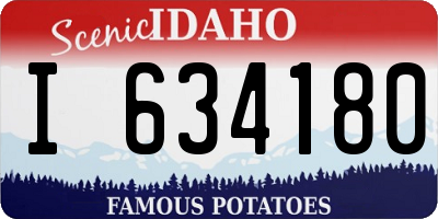 ID license plate I634180