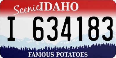 ID license plate I634183