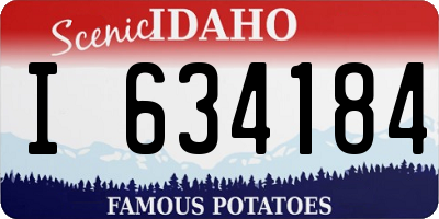 ID license plate I634184