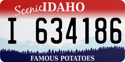 ID license plate I634186