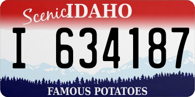 ID license plate I634187