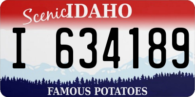 ID license plate I634189
