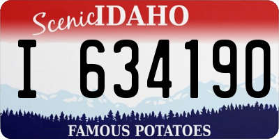 ID license plate I634190