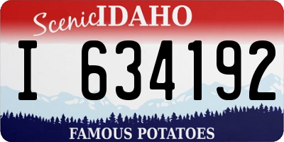ID license plate I634192