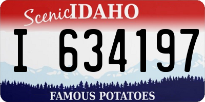 ID license plate I634197