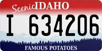 ID license plate I634206