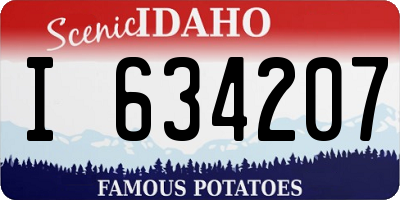 ID license plate I634207
