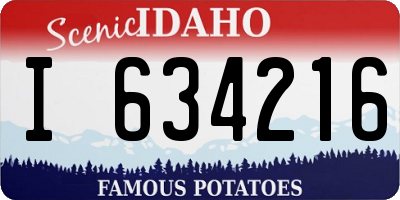 ID license plate I634216