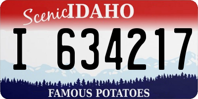 ID license plate I634217