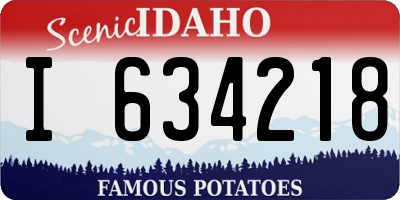 ID license plate I634218