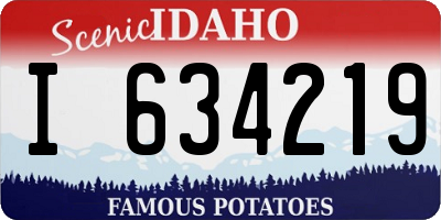 ID license plate I634219