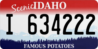 ID license plate I634222