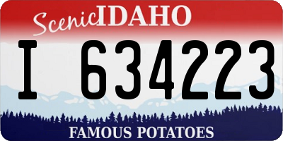 ID license plate I634223