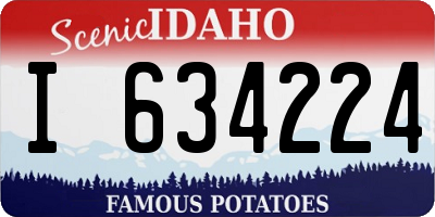 ID license plate I634224