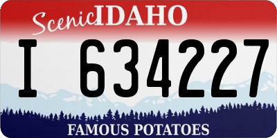 ID license plate I634227