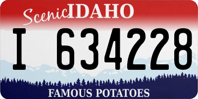 ID license plate I634228