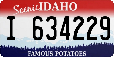 ID license plate I634229