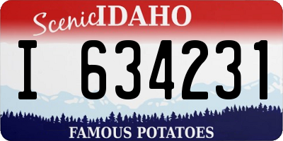 ID license plate I634231
