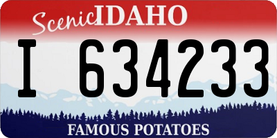 ID license plate I634233