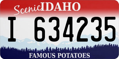 ID license plate I634235