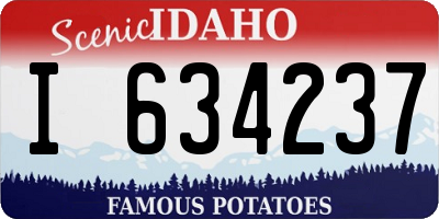 ID license plate I634237