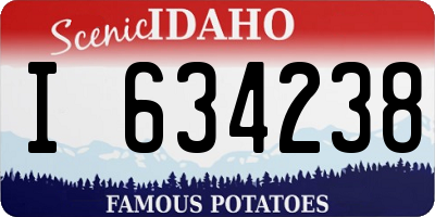 ID license plate I634238