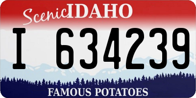 ID license plate I634239