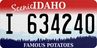ID license plate I634240