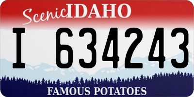 ID license plate I634243
