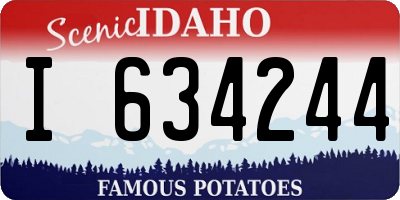 ID license plate I634244