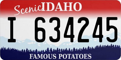 ID license plate I634245