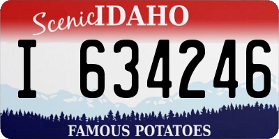 ID license plate I634246