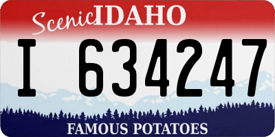 ID license plate I634247