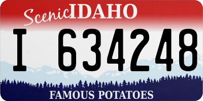 ID license plate I634248