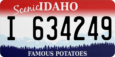 ID license plate I634249