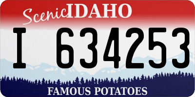ID license plate I634253