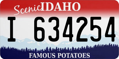 ID license plate I634254