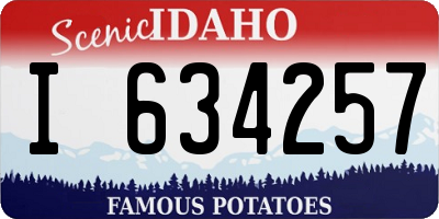 ID license plate I634257