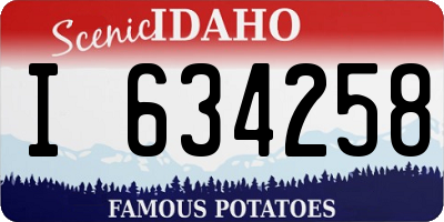 ID license plate I634258