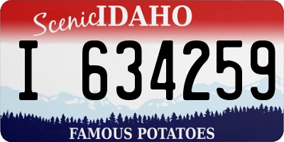 ID license plate I634259