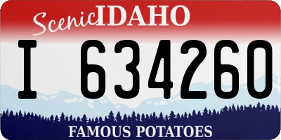 ID license plate I634260