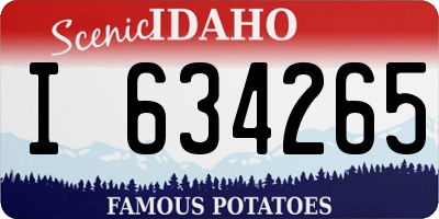 ID license plate I634265