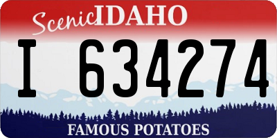 ID license plate I634274