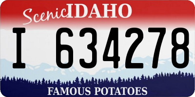 ID license plate I634278